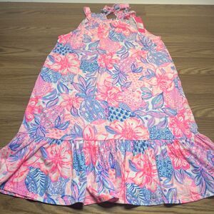 Lilly Pulitzer Saira Halter Mini Dress Floral Printed Ruffle Cotton M NEW